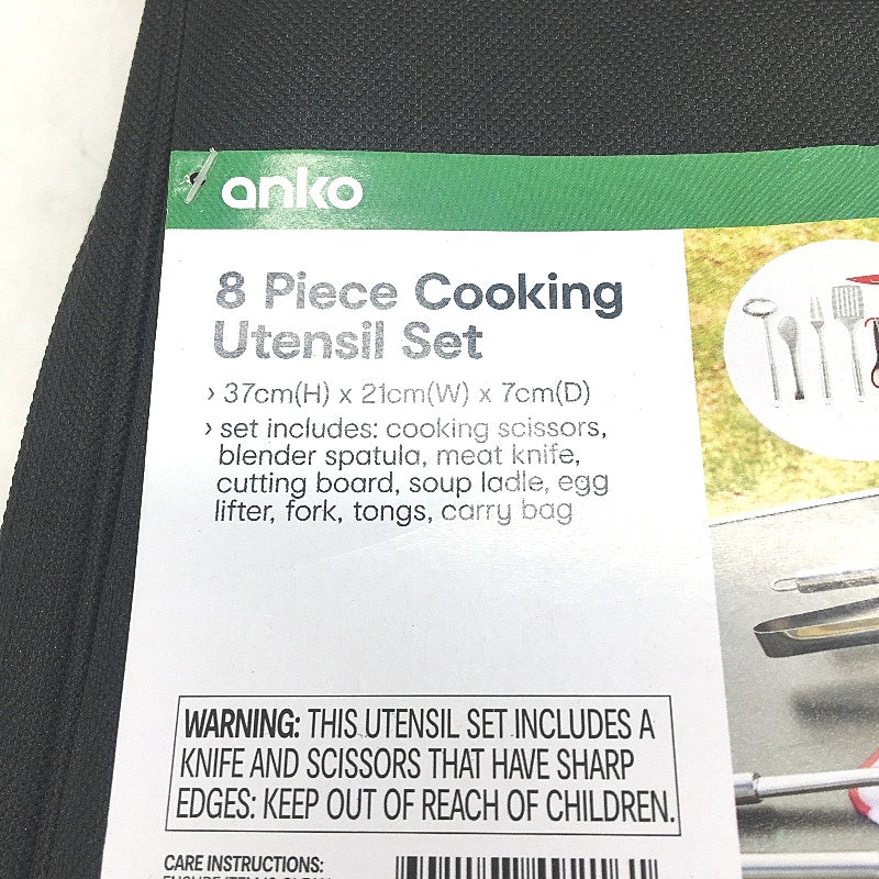 Outdoor Living 8 Piece Cooking Utensil Set Inc Chopping Board & Scissors NEW