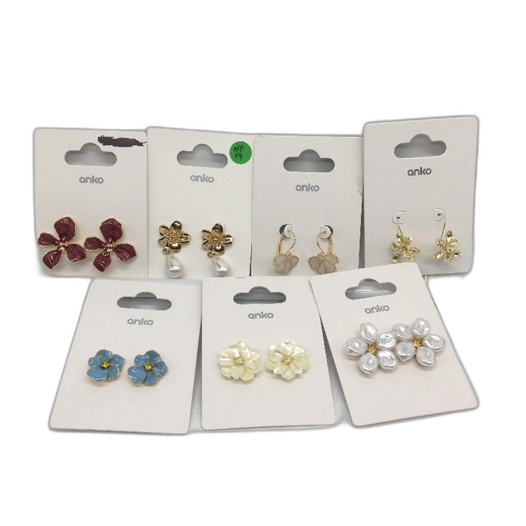 BULK LOT 13 Pairs Assorted Costume Fashion Jewellery Flower Earrings NEW