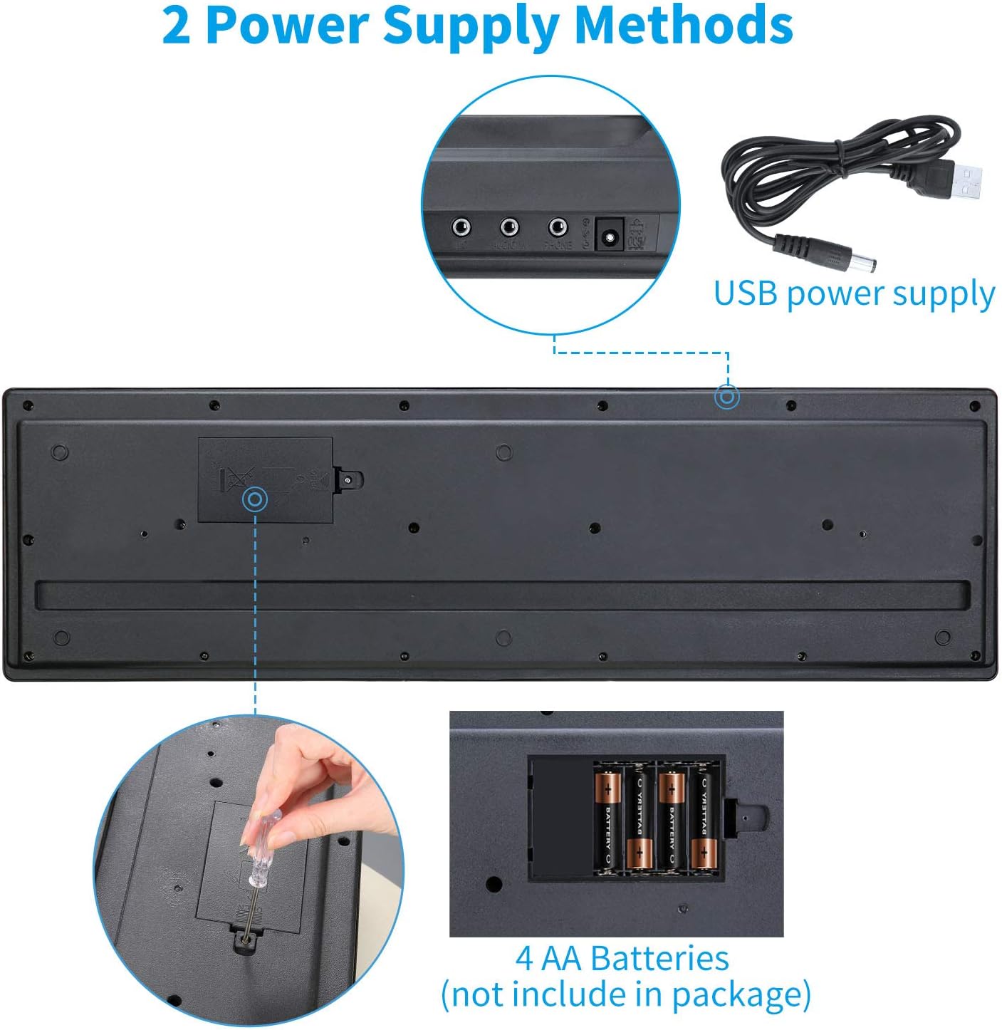 Hricane 61 Keys Beginner Electronic Keyboard Portable Digital Piano for Kids NEW