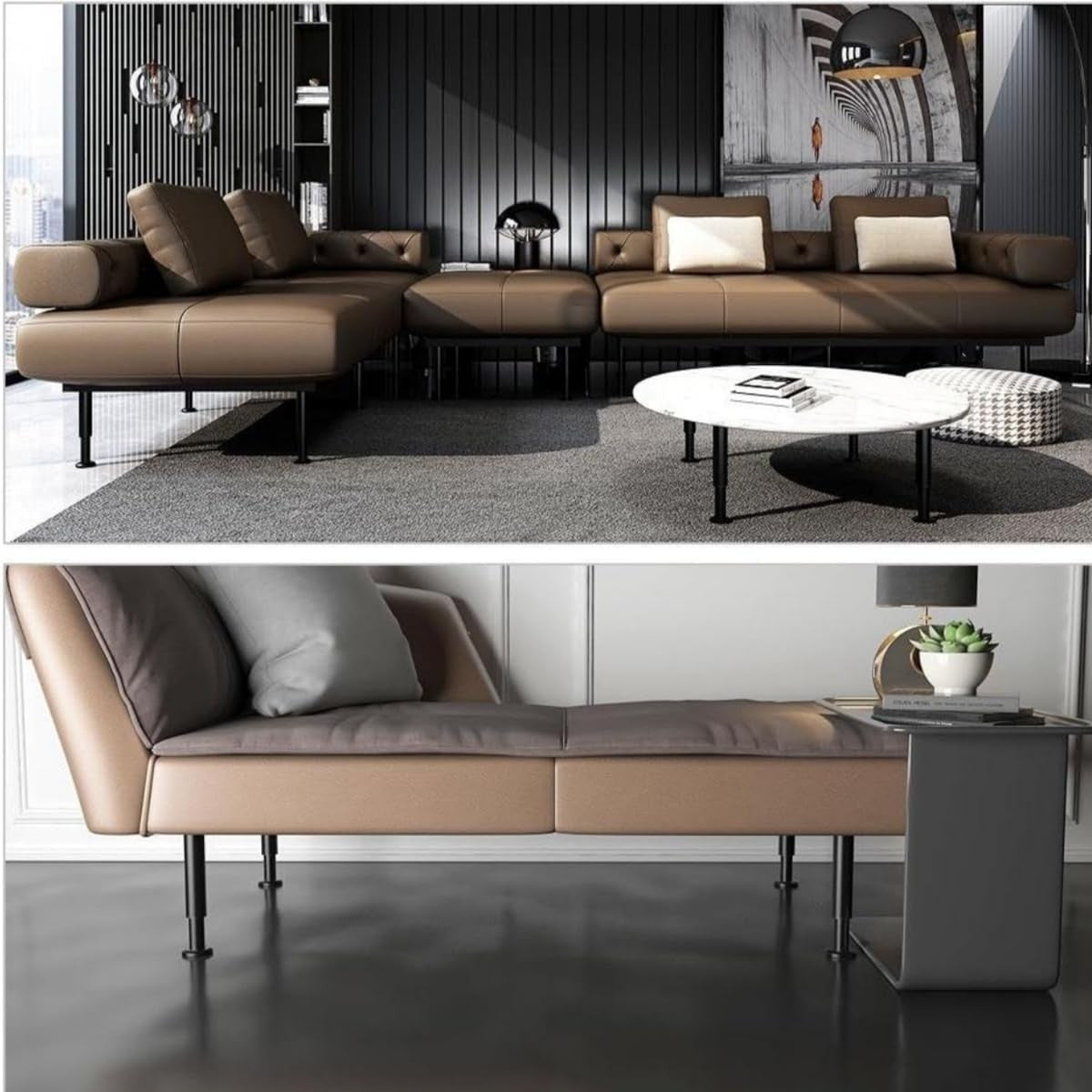 Adjustable Bed Support Legs 4 Pack 18-32cm Black Metal Non-Slip Feet NEW