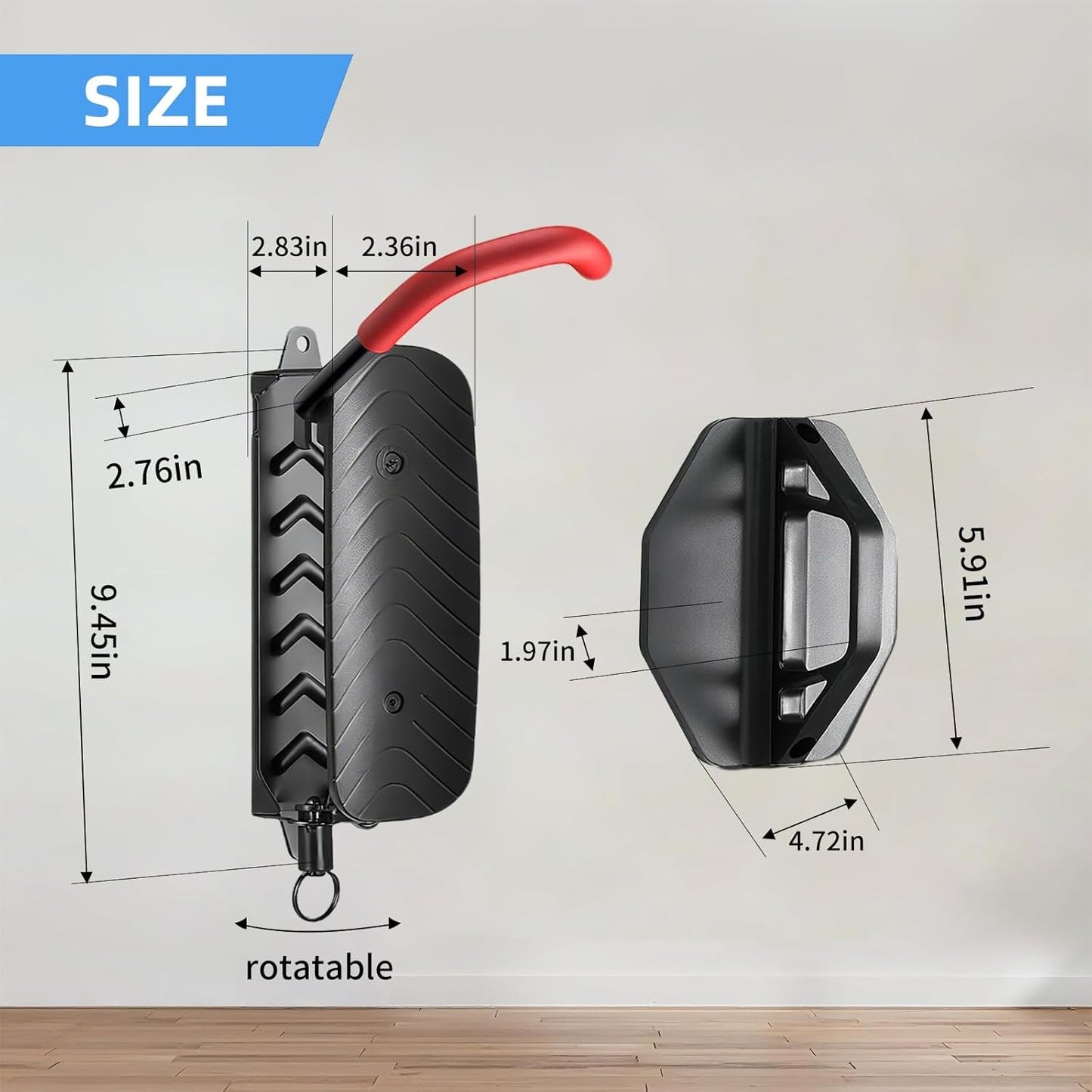 2 Pack Adjustable Swivel Bike Wall Mount Rack Hanger Indoor Storage Red NEW