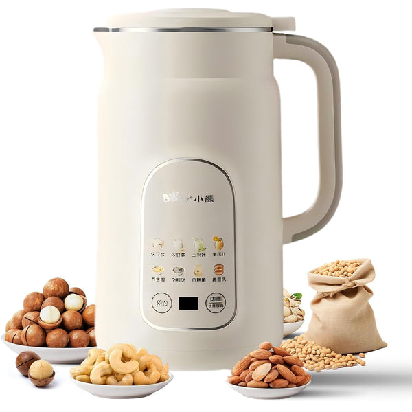 BEAR 8-in-1 Nut Milk Maker Blender Self Clean Stainless Steel Jug 1000ml NEW