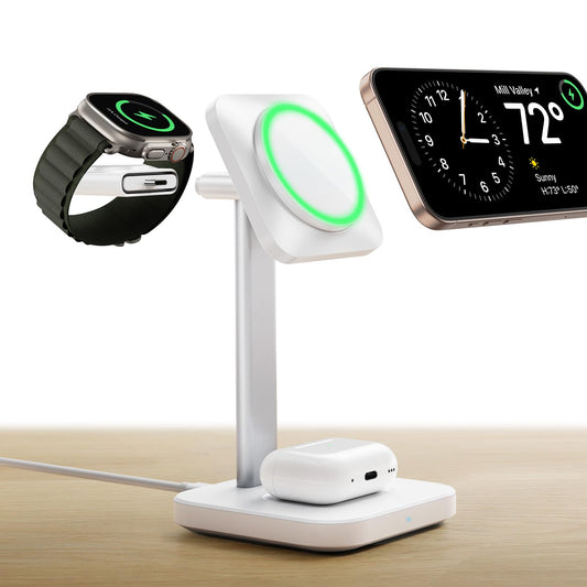 ESR 3-in-1 Wireless Charging Station with Apple Watch Charger & 15W MagSafe NEW