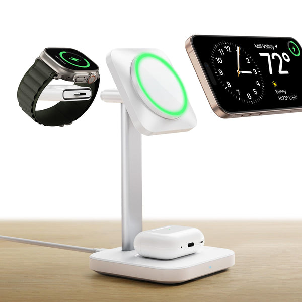 ESR 3-in-1 Wireless Charging Station with Apple Watch Charger & 15W MagSafe NEW