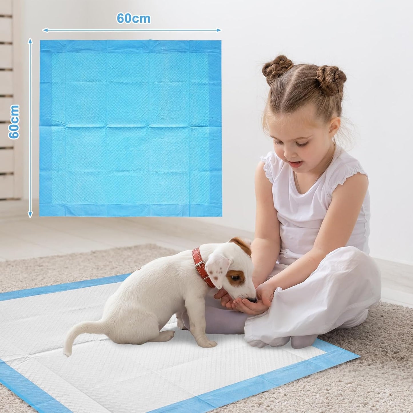 ADVWIN Disposable Dog Pee Pads Leak-Proof Absorbent Training Blue Size 60cm NEW