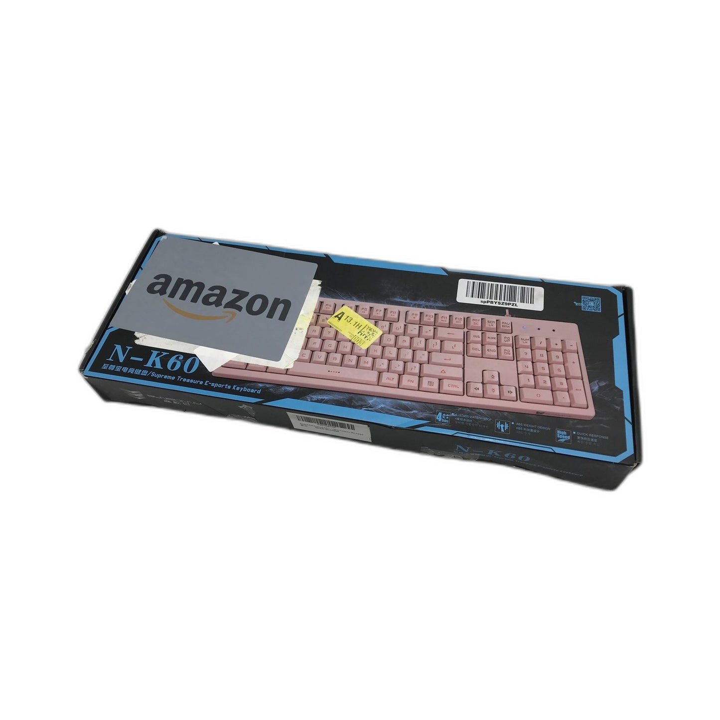SUNSONNY 104-Key Quiet Silent LED Backlit Gaming Keyboard Pink Full Sized DEMO