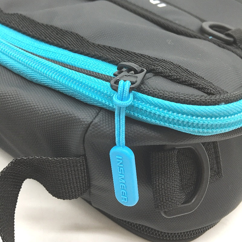 Insmeer Black & Blue Insulated Lunch Bag With Strap & Expansion Zipper NEW