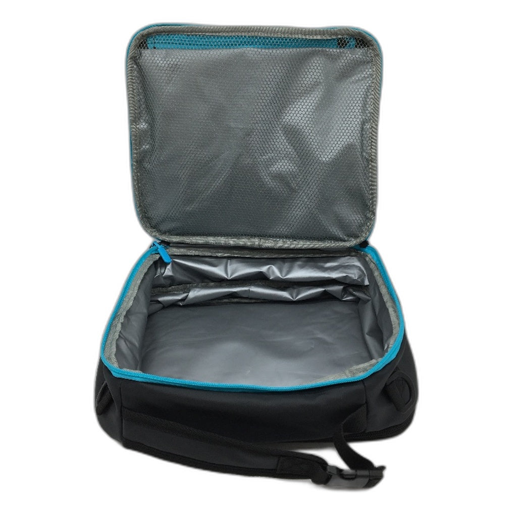 Insmeer Black & Blue Insulated Lunch Bag With Strap & Expansion Zipper NEW