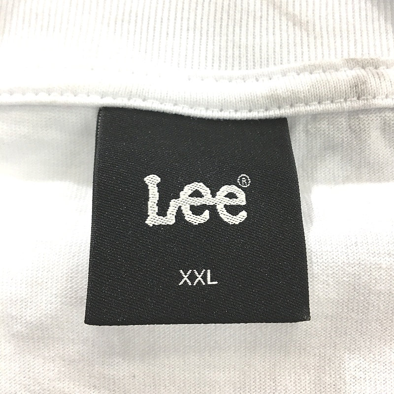 Lee White Cotton Homme Baggy T Shirt Short Sleeves Unisex Size 2XL NEW