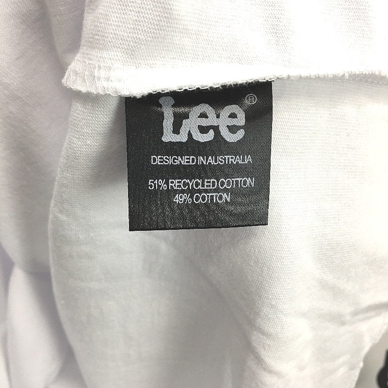 Lee White Cotton Homme Baggy T Shirt Short Sleeves Unisex Size 2XL NEW