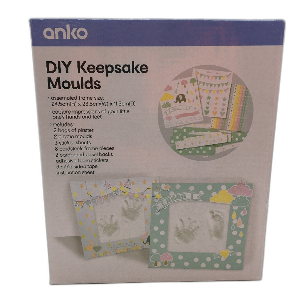 2 Pack DIY Keepsake Moulds & Light Up Glow Bear Baby Gift Bundle NEW