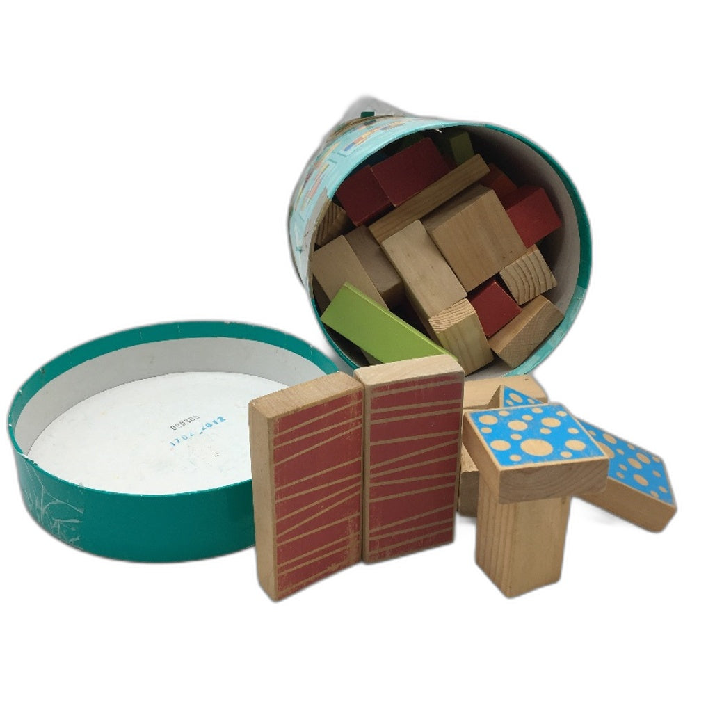 ELC Baby & Toddler Assorted Plain & Coloured Wooden Building Blocks
