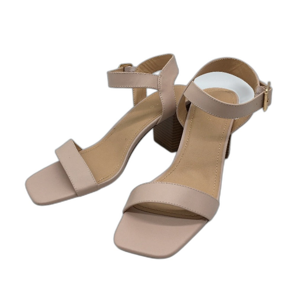 Tokito Tayla Blush Wide Strapped Buckled Heeled Sandal Ladies Size 9  SAMPLE NEW