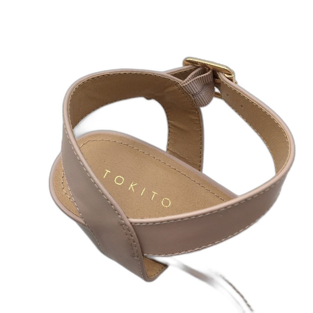 Tokito Tayla Blush Wide Strapped Buckled Heeled Sandal Ladies Size 9  SAMPLE NEW