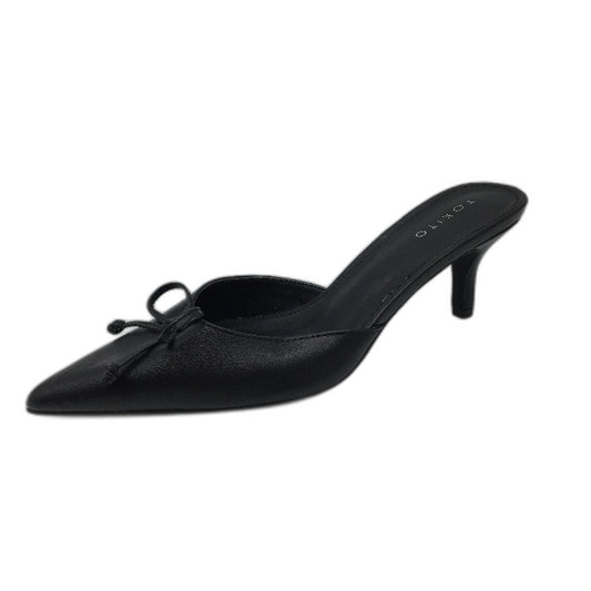 Tokito Black Closed Pointed Toe Slip On Heeled Shoe Ladies Size 9  EX-DISPLAY