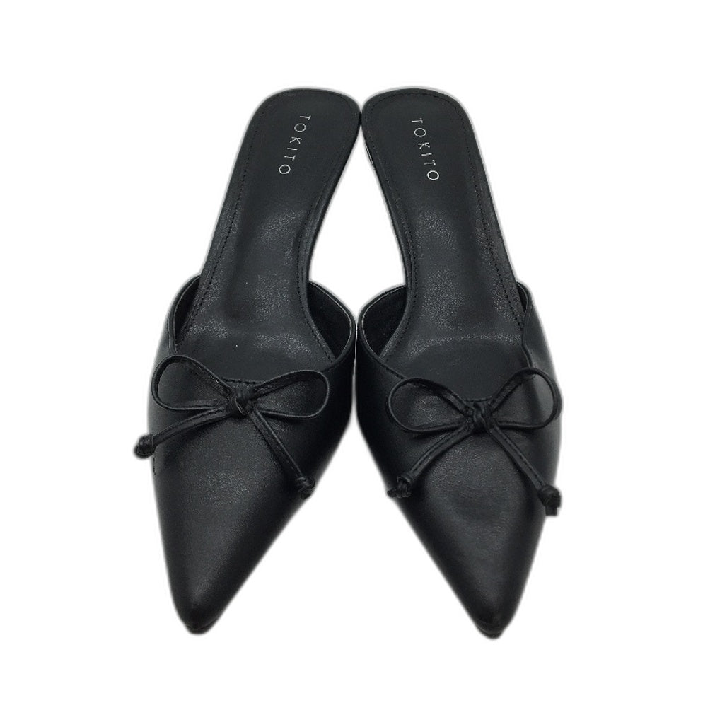 Tokito Black Closed Pointed Toe Slip On Heeled Shoe Ladies Size 9  EX-DISPLAY