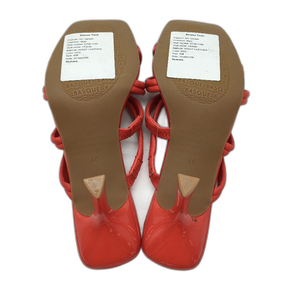 High Heels Myer Red Heels Basque Tasha Melon Strappy Slip On
