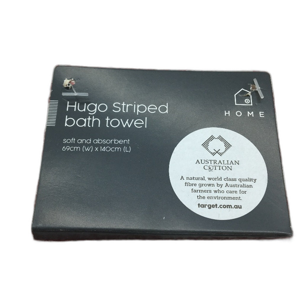 Target Home Australian Cotton Hugo Striped 2 Pce Bath & Hand Towel Set NEW