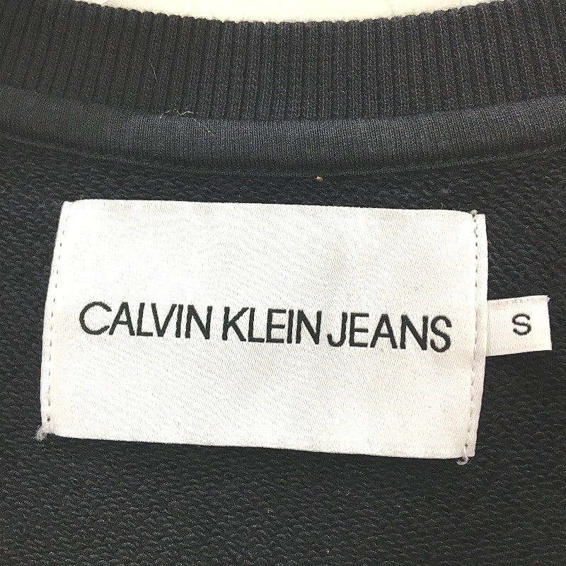 Calvin Klein Jeans Black Cotton Crew Neck Sweatshirt Jumper Womens Size S