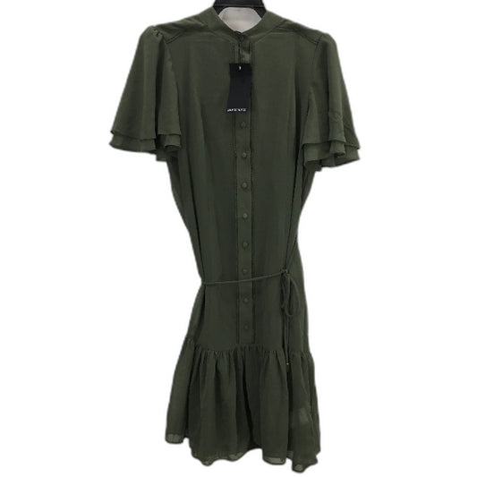 Portmans Eloise Kelp Green Short Sleeve Flowy Shirt Dress Ladies Size 8 NEW