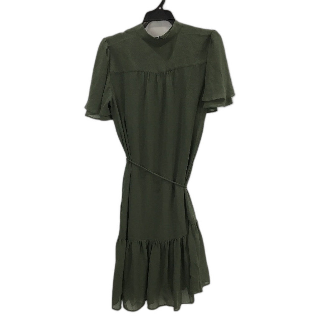 Portmans Eloise Kelp Green Short Sleeve Flowy Shirt Dress Ladies Size 8 NEW