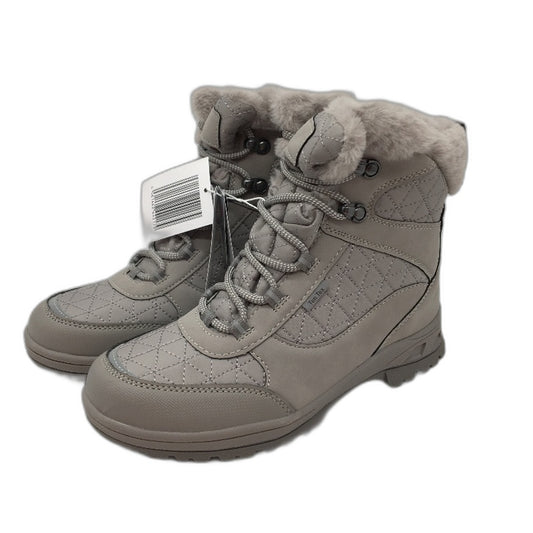 Crane Snow Extreme Grey Fluffy Rimmed Thermoboots Ladies Size 7 NEW