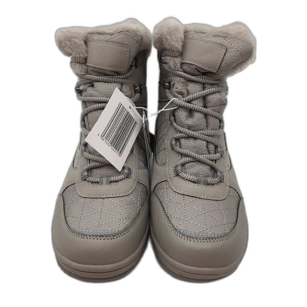 Crane Snow Extreme Grey Fluffy Rimmed Thermoboots Ladies Size 7 NEW