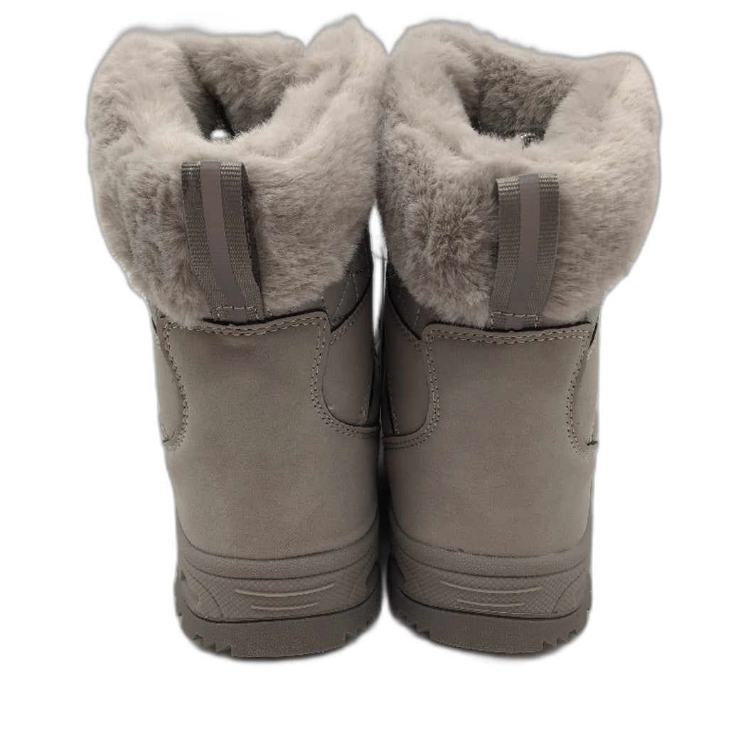 Crane Snow Extreme Grey Fluffy Rimmed Thermoboots Ladies Size 7 NEW