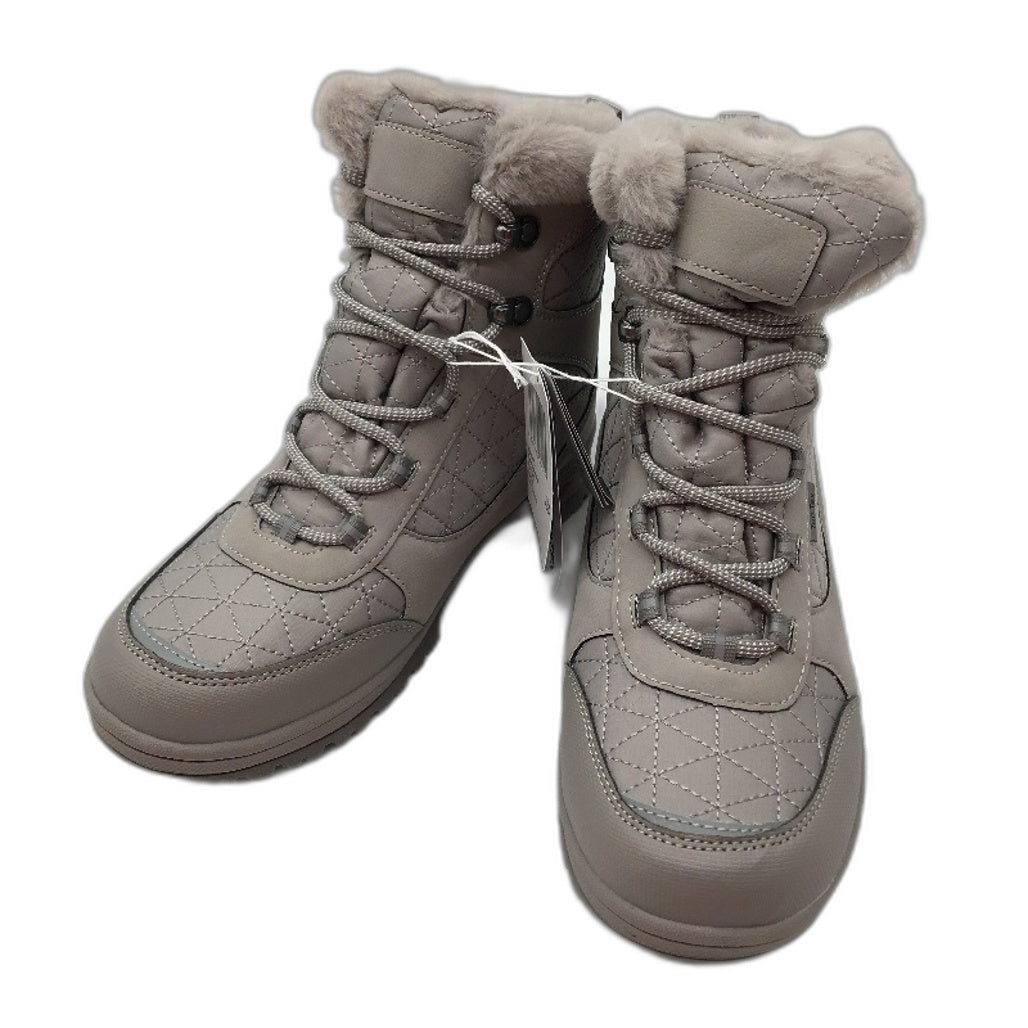 Crane Snow Extreme Grey Fluffy Rimmed Thermoboots Ladies Size 7 NEW