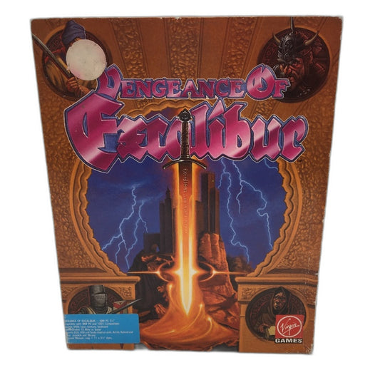 VINTAGE 1991 Virgin Games Vengeance Of Excalibur IMP PC Floppy Disk Game