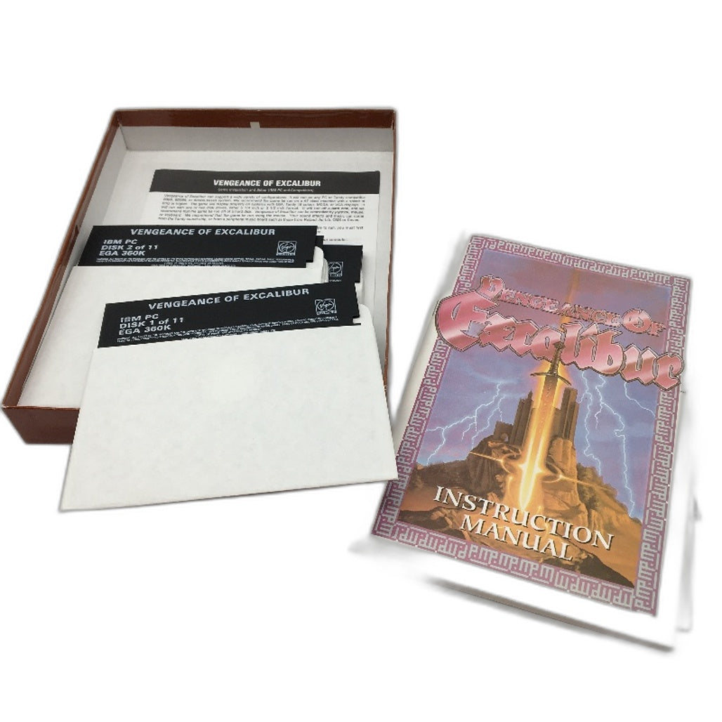 VINTAGE 1991 Virgin Games Vengeance Of Excalibur IMP PC Floppy Disk Game