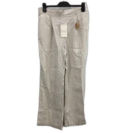 Subtitled Jamimah Beige 100% Linen Relaxed Fit Long Pants Ladies Size M NEW