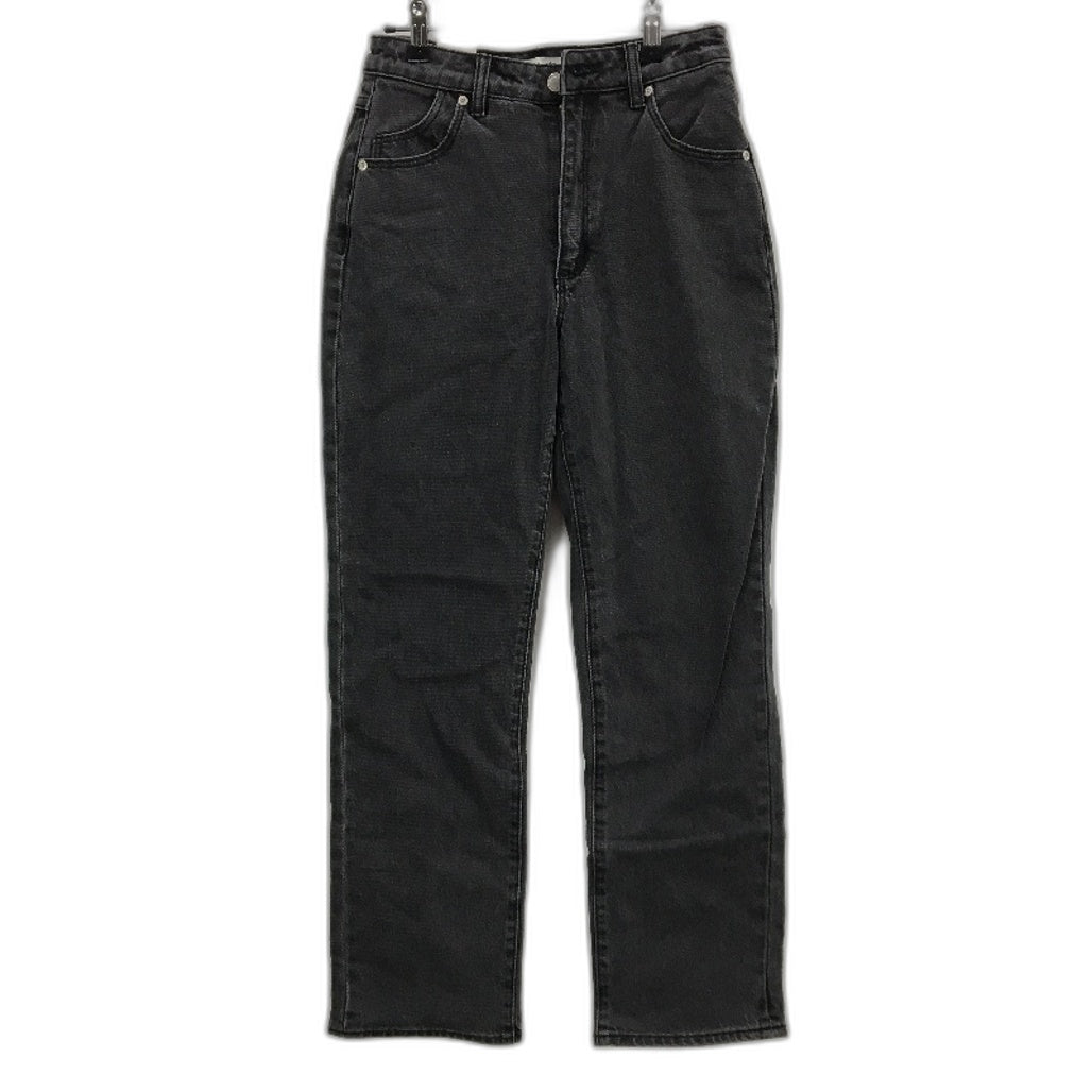 Rollas Brad Black Denim Original High Rise Straight Leg Jeans Lds Size 26 8 NEW