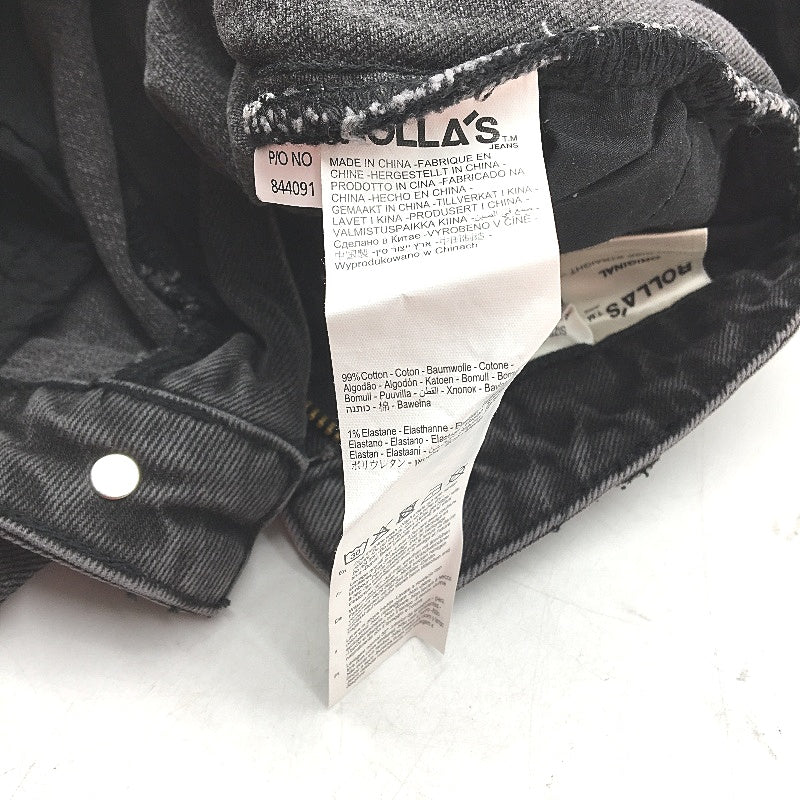 Rollas Brad Black Denim Original High Rise Straight Leg Jeans Lds Size 26 8 NEW