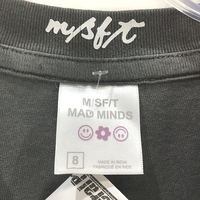 MISFIT Hell Corner Charcoal Cotton Oversized Short Sleeve Tee Ladies Sz 8 NEW