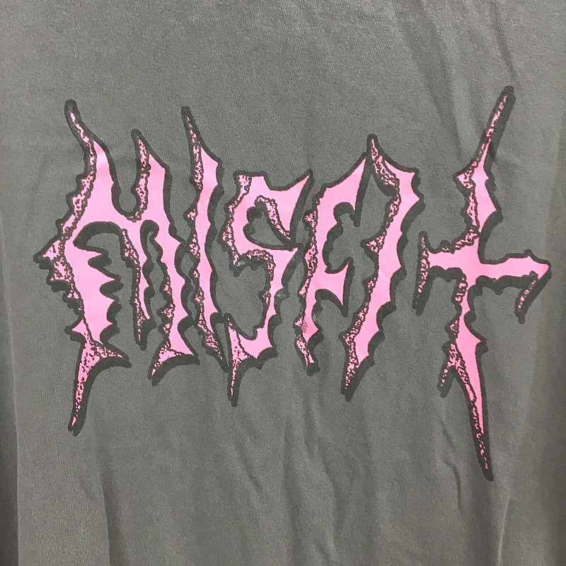 MISFIT Hell Corner Charcoal Cotton Oversized Short Sleeve Tee Ladies Sz 8 NEW