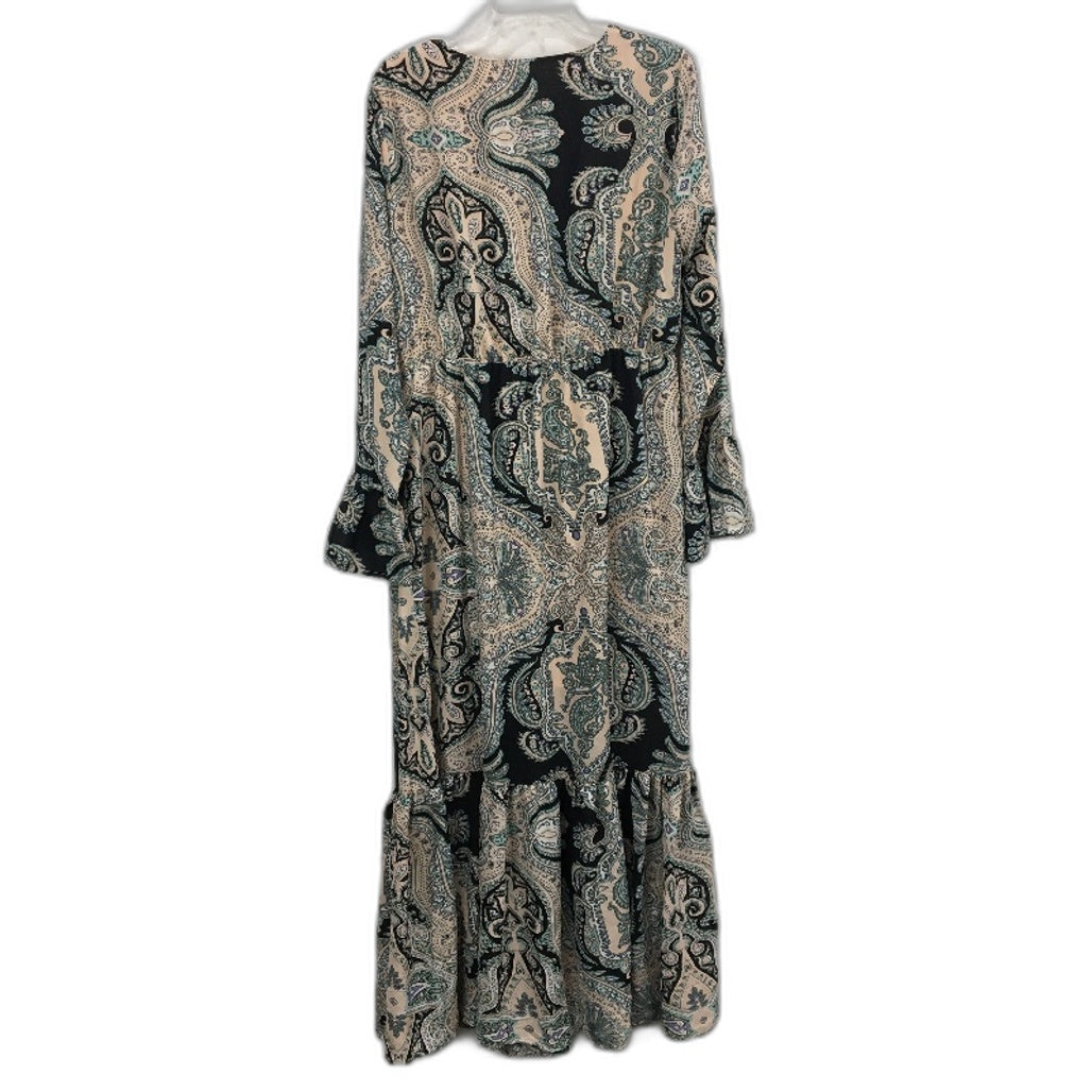 Boohoo Plus Paisley Wrap A Line Fulll Length Maxi Dress Ladies Size 18 NEW