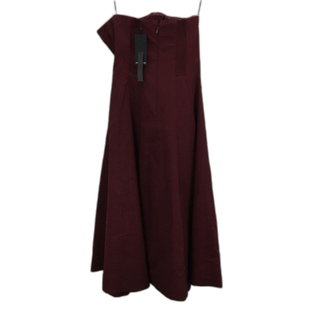 Portmans Shiraz Dark Red Hope Strapless Midi Dress Ladies Size 14 NEW
