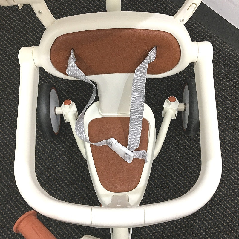 4-in-1 Removable Canopy Cream & Brown Tricycle for Ages 18-36+ Months NEW