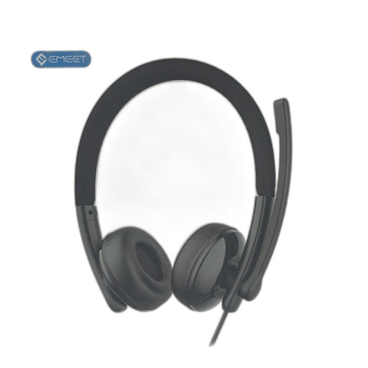 EMEET GeniusCall HS50 Plug & Play Noise Cancelling Wired Office Headset NEW