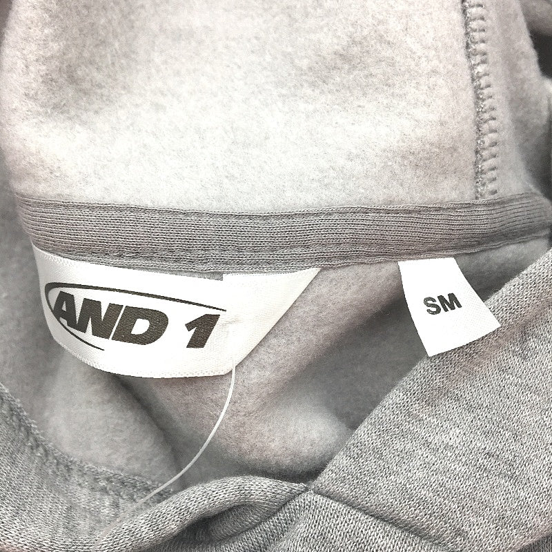 AND1 Grey V2 Soft Fleece Pullover Hooded Sweater Jumper Unisex Size Small NEW