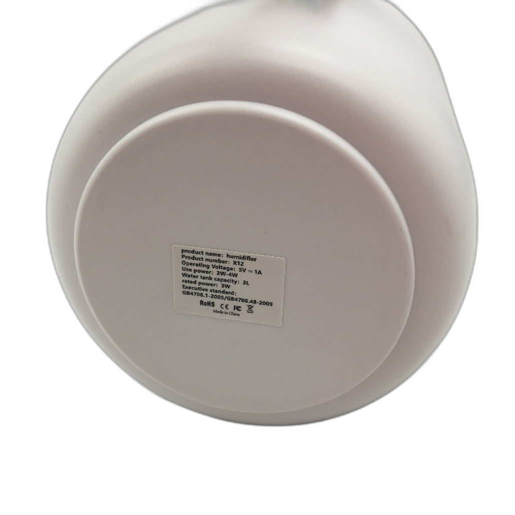3L Large Capacity Air Humidifier Real Time Monitoring Spray Humidity White