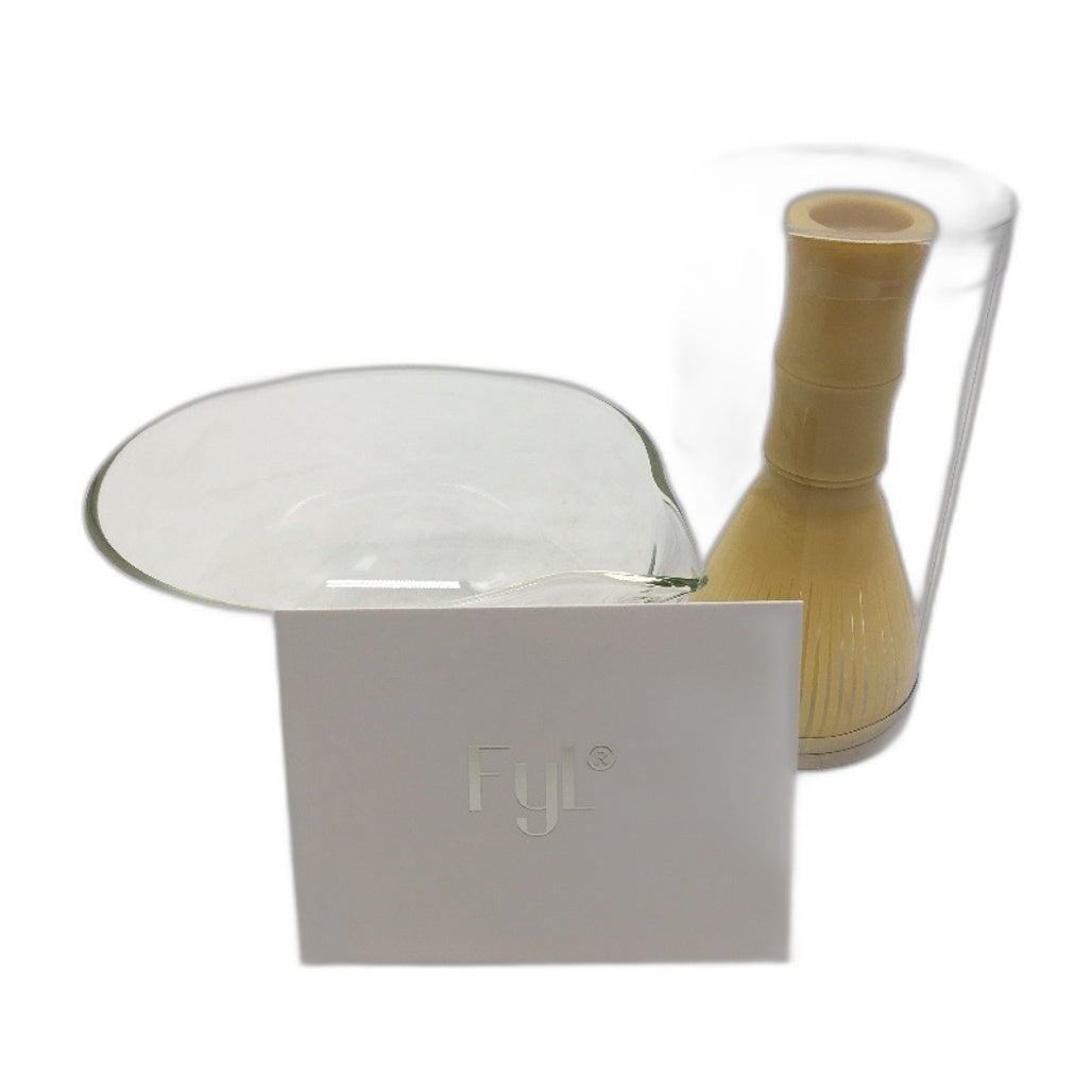FYL 4 Pieces Clear Matcha Whisk Set With Bowl Dishwasher Safe NEW