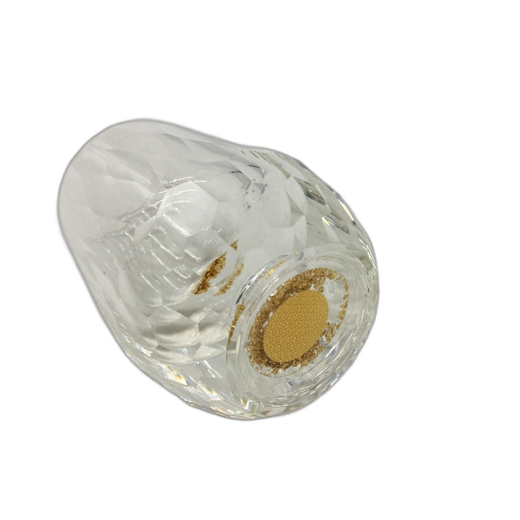 Dujust 1.5oz Diamond Shot Glasses 6 Pieces With 24K Gold Leaf Flakes NEW