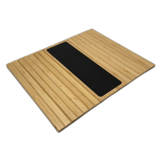 Bamboo Wood Sofa Armrest Tray Anti Slip Drink Holder