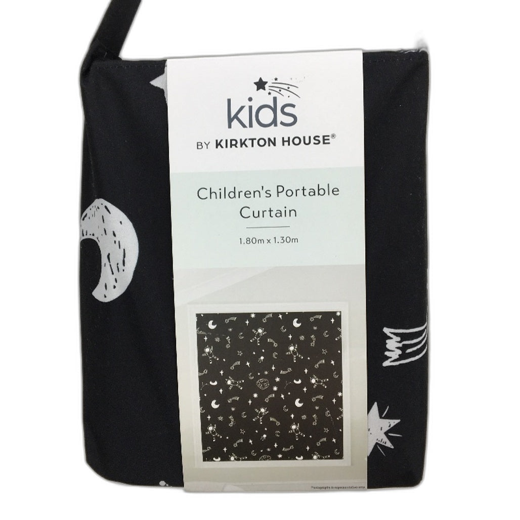 Kirkton House Black Space Design Children's Portable Block Out Curtain NEW