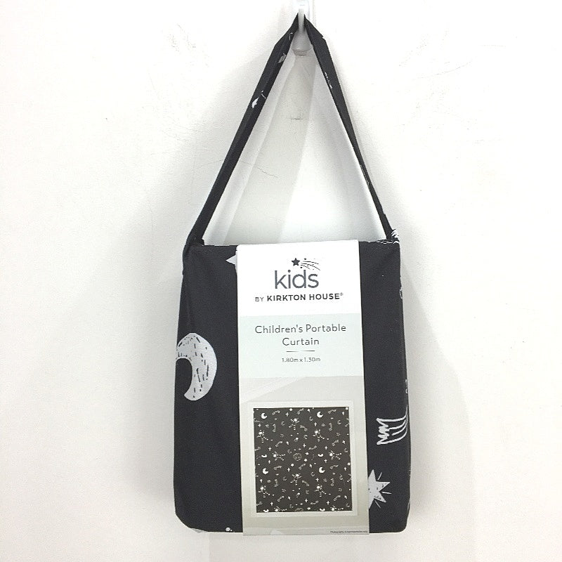 Kirkton House Black Space Design Children's Portable Block Out Curtain NEW