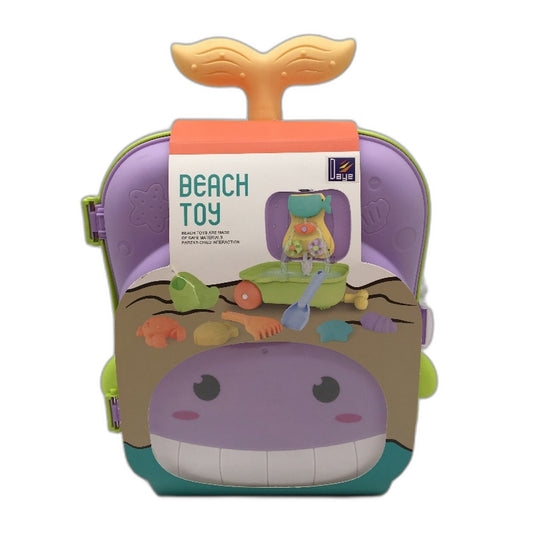 Daye 8 Pcs Multicoloured Beach Toy Set Whale Suitcase Outdoor Play Case NEW