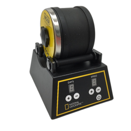 National Geographic Professional Rock Tumbler Kit With Gemfoam & Polishing Grits