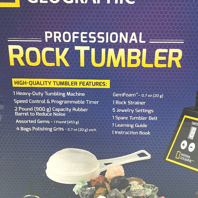 National Geographic Professional Rock Tumbler Kit With Gemfoam & Polishing Grits